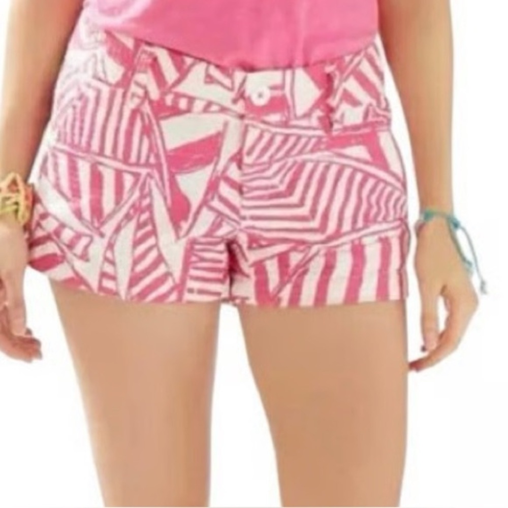 Pink and White Patterned Lilly Pulitzer Shorts